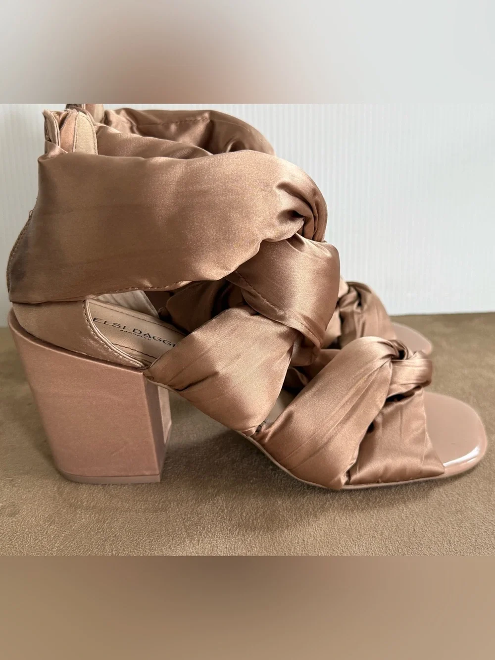 KELSI DAGGER BROOKLYN satin quilt heels